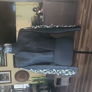 Navy Tailored Blazer with Notch Lapels and Slim Fit